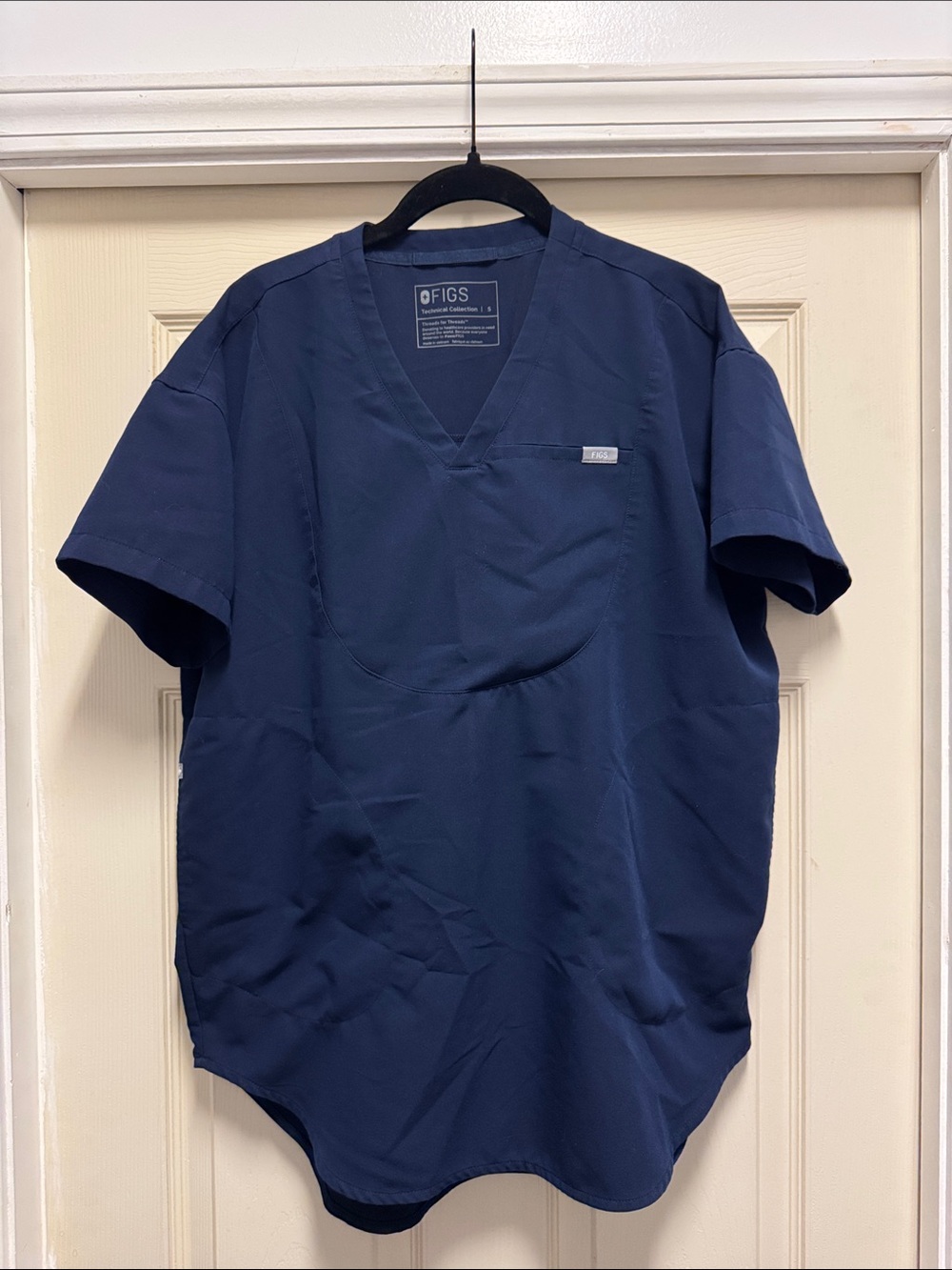 Figs Navy Tunic Scrub Top